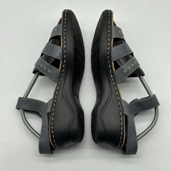 Clarks Collection Laurieann Blue Studded Ankle Strap Sandals Women's Size 10W - Picture 7 of 10